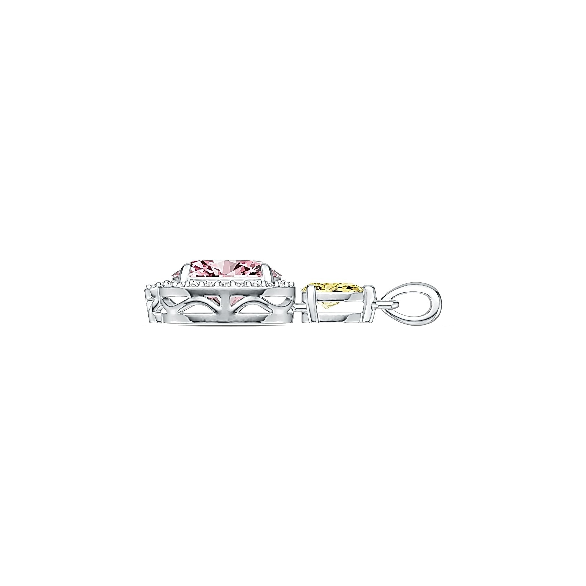 Sterling Silver Semi Mount Pendant Setting Oval OV 10X8mm 6X4mm DHJ