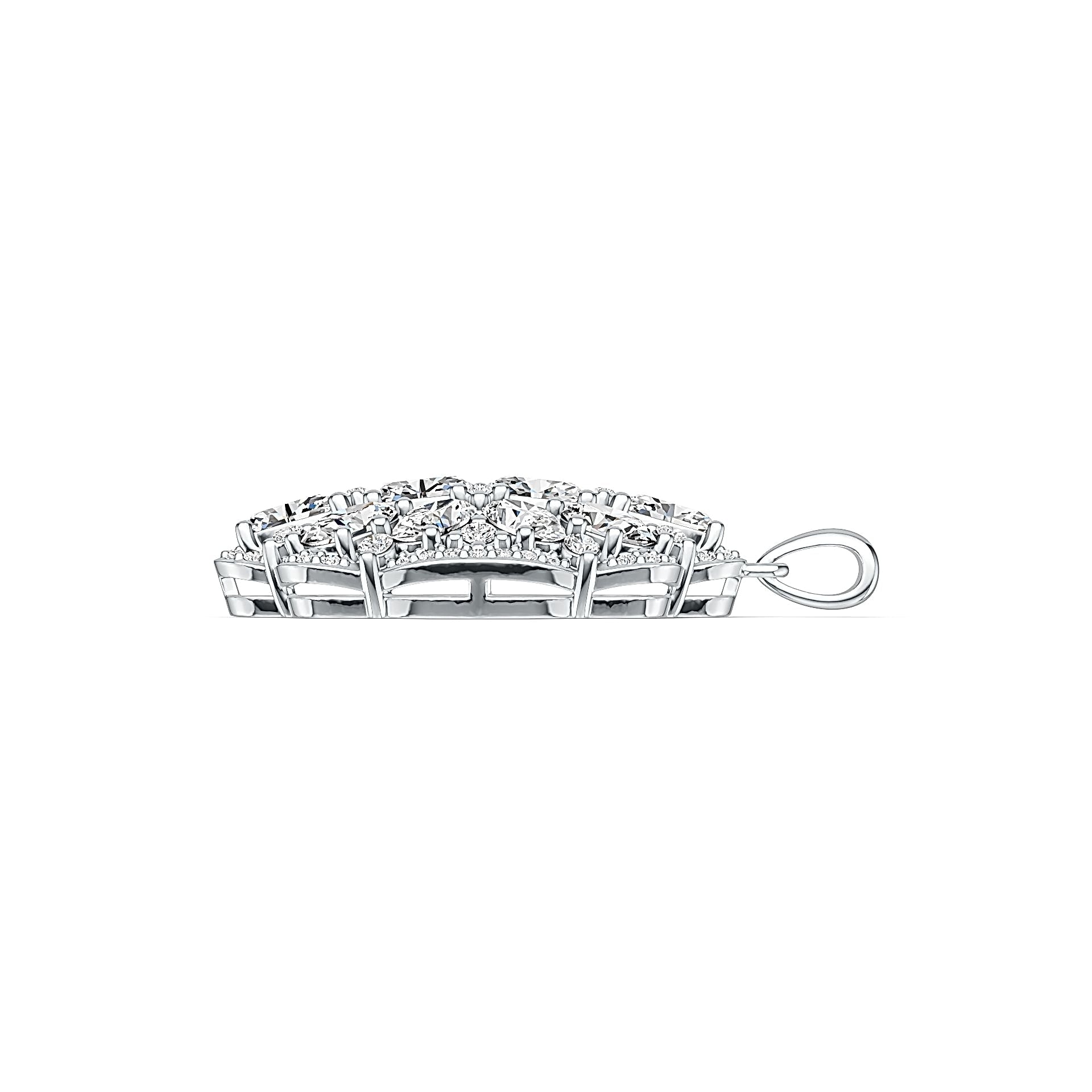 Sterling Silver Semi Mount Pendant Setting Oval OV 6X4mm DHJ