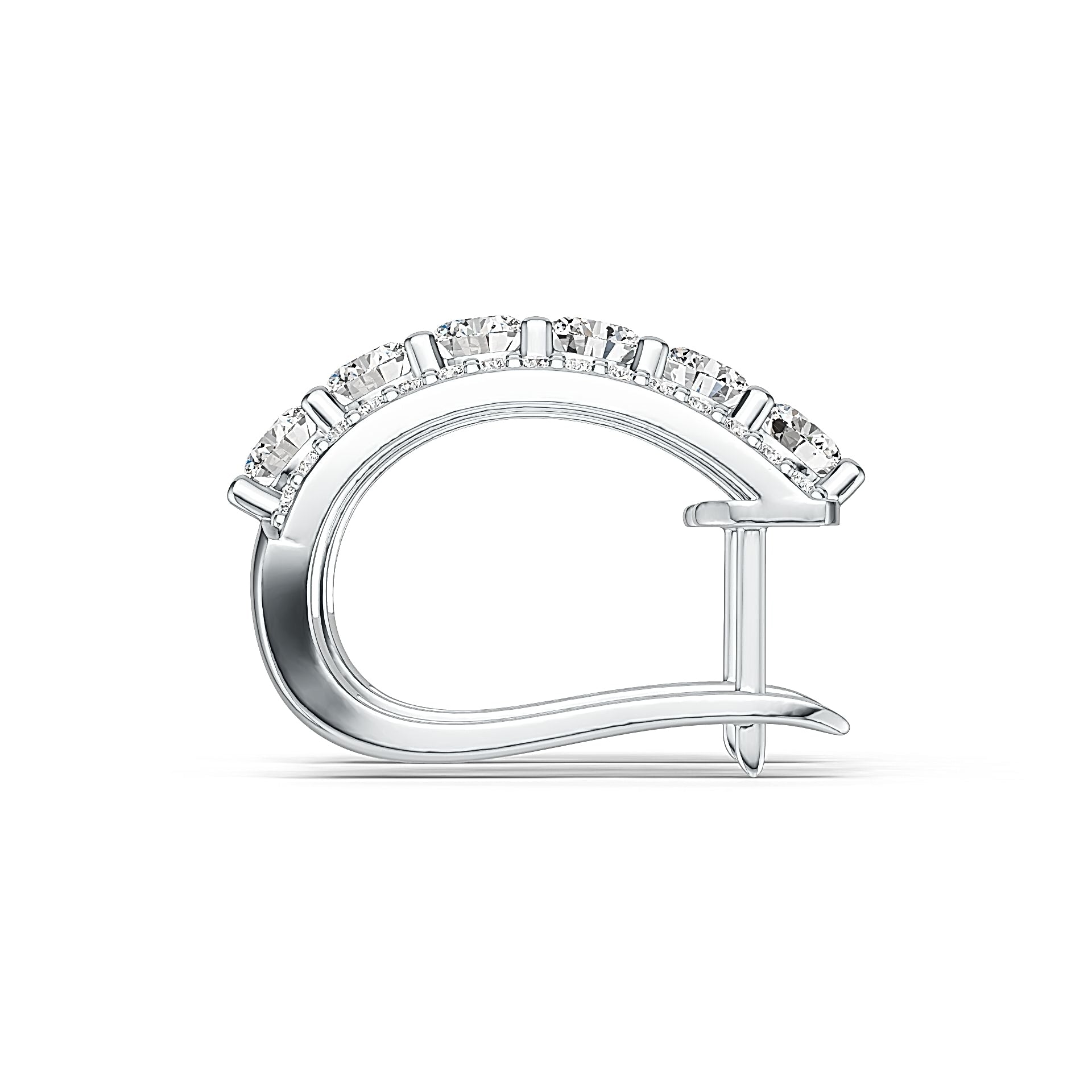 Sterling Silver Semi Mount Earrings Setting Round RD 4x4mm DHJ