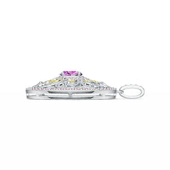 Sterling Silver Semi Mount Pendant Setting Oval OV 8X6mm MQ 5X2.5mm DHJ