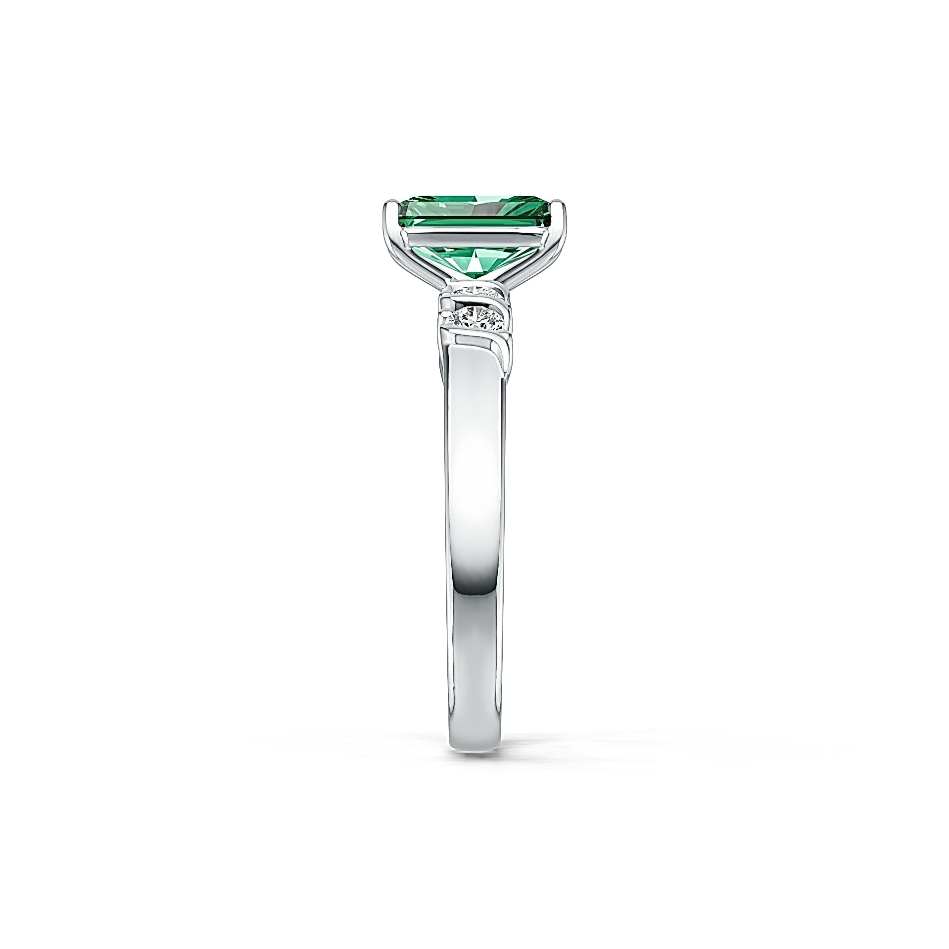 Sterling Silver Semi Mount Ring Setting Emerald OCT 9X7mm Solitaire Syzjewelry