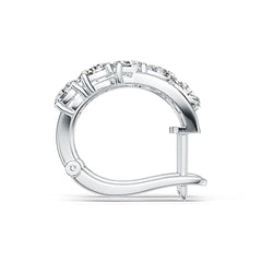 Sterling Silver Semi Mount Earrings Setting Oval OV 5X3mm with White Topaz Syzjewelry