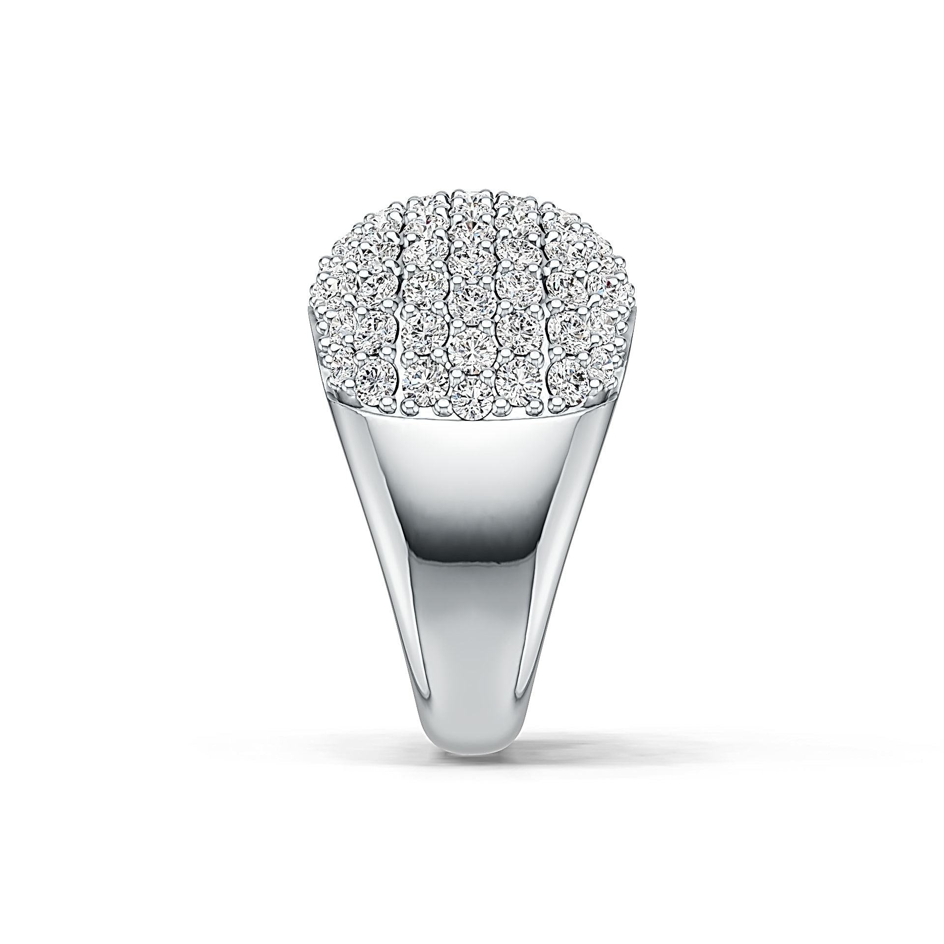 Sterling Silver Cluster Cocktail Ring with White Topaz or Moissanite DHJ