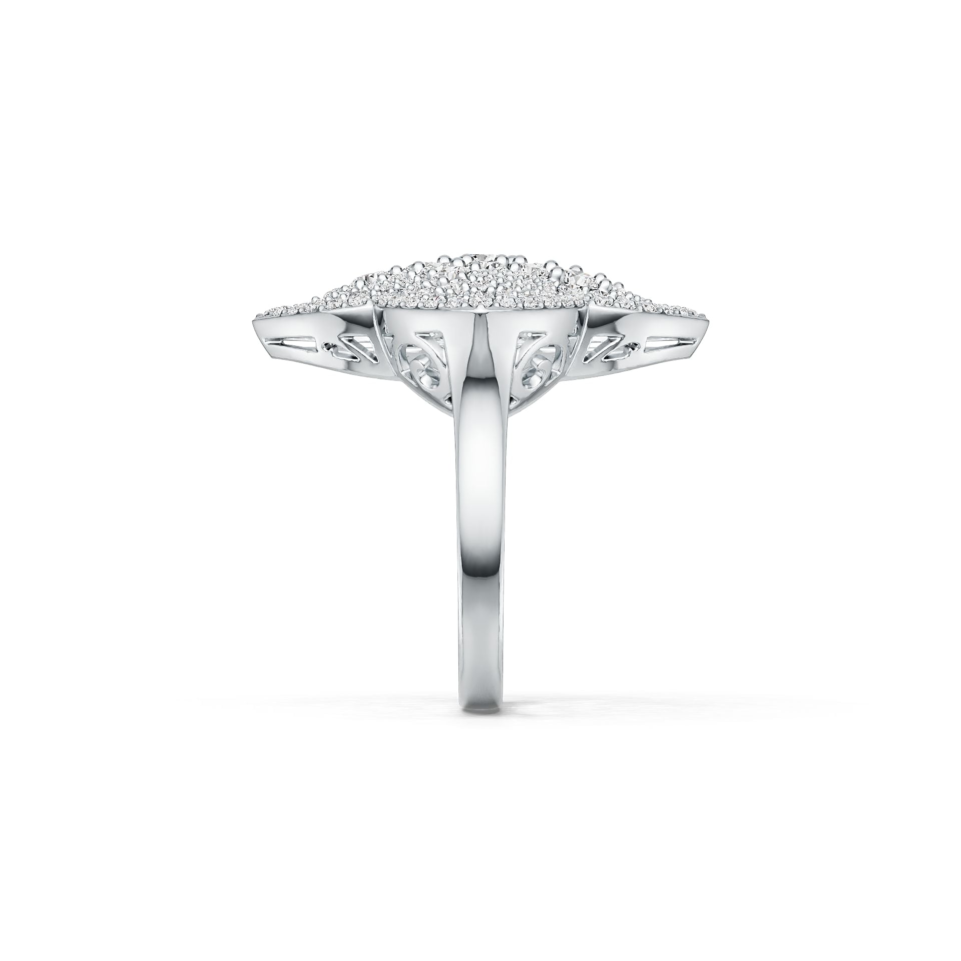 Sterling Silver Semi Mount Ring Setting Round RD 3.5mm DHJ