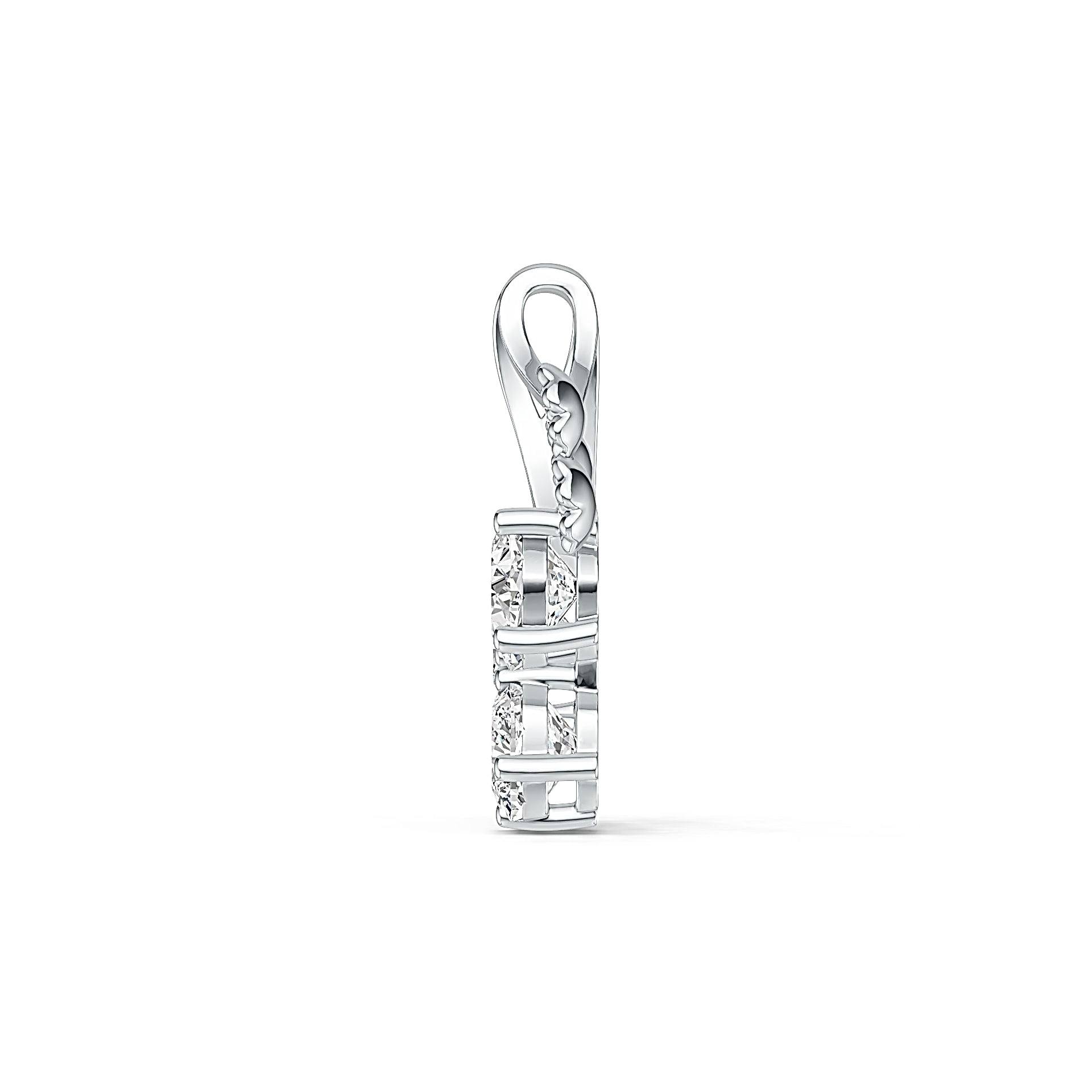 Sterling Silver Semi Mount Pendant Setting Cushion CU 6X6mm - Syzjewelry