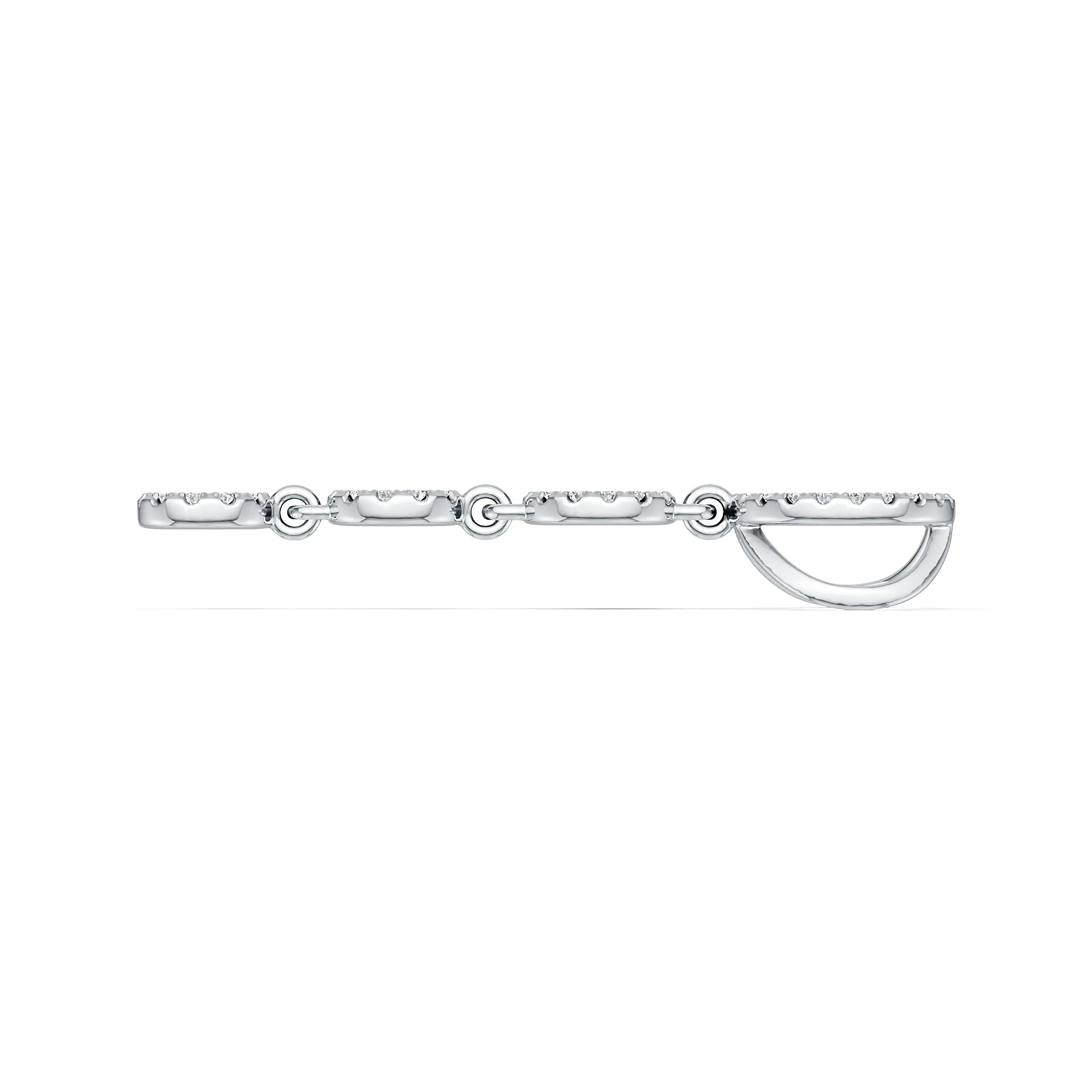 Sterling Silver Semi Mount Pendant Setting Round RD 1.0mm DHJ