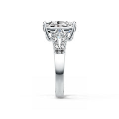 Sterling Silver Semi Mount Ring Setting Cushion CU 9x11mm Split Shank Syzjewelry