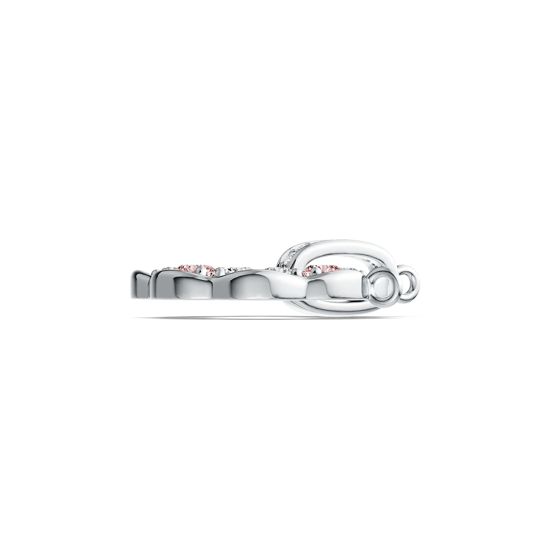 Sterling SilverPendant Setting with White Topaz or Moissanite Flower Theme Syzjewelry