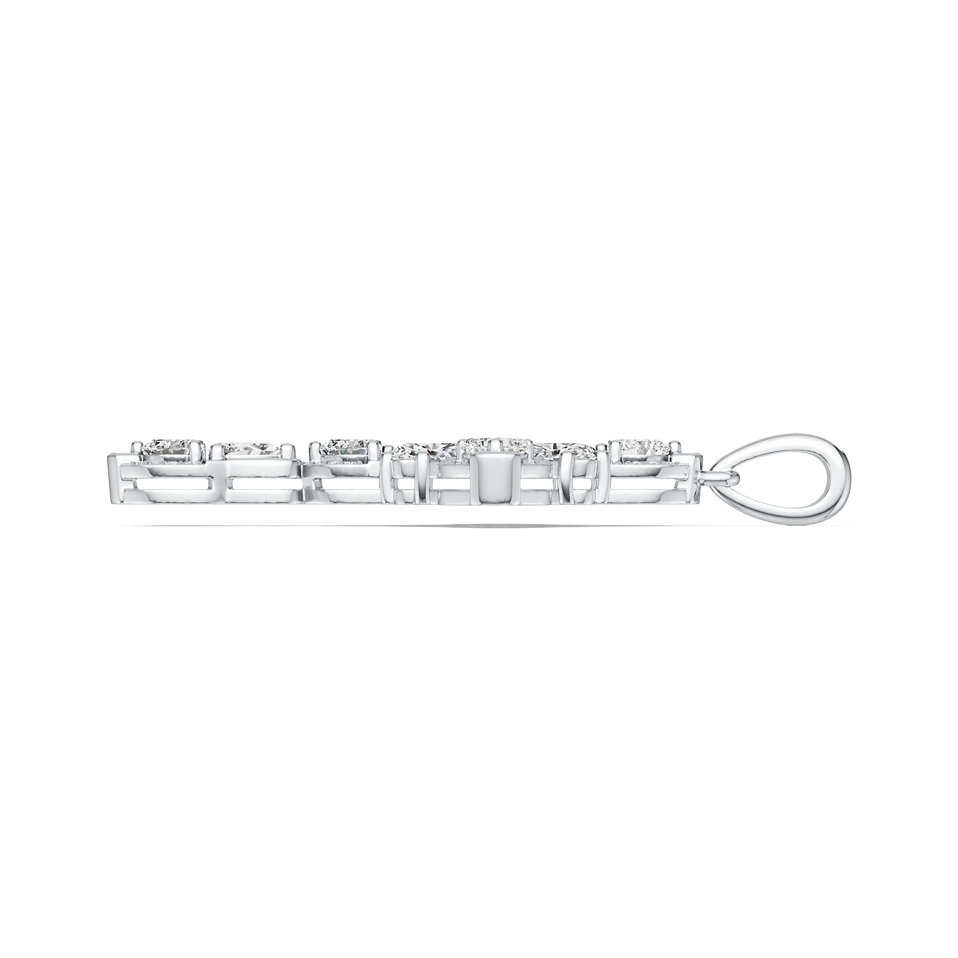 Sterling Silver Semi Mount Pendant Setting Marquise MQ 6X3mm PE 5X3mm HT 4X4mm DHJ