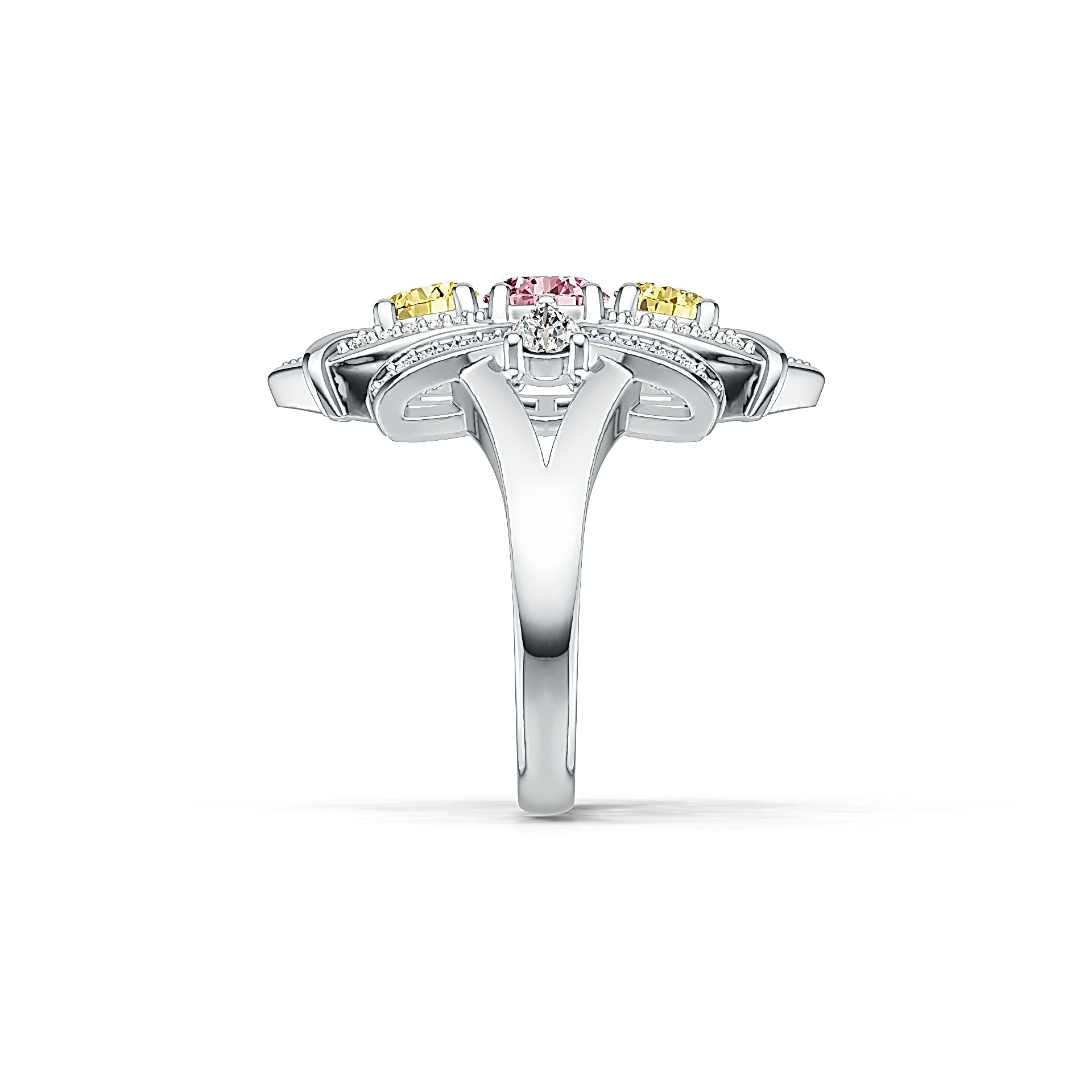 Sterling Silver Semi Mount Ring Setting Round RD 6x6mm RD 5x5mm PE 4x3mm DHJ