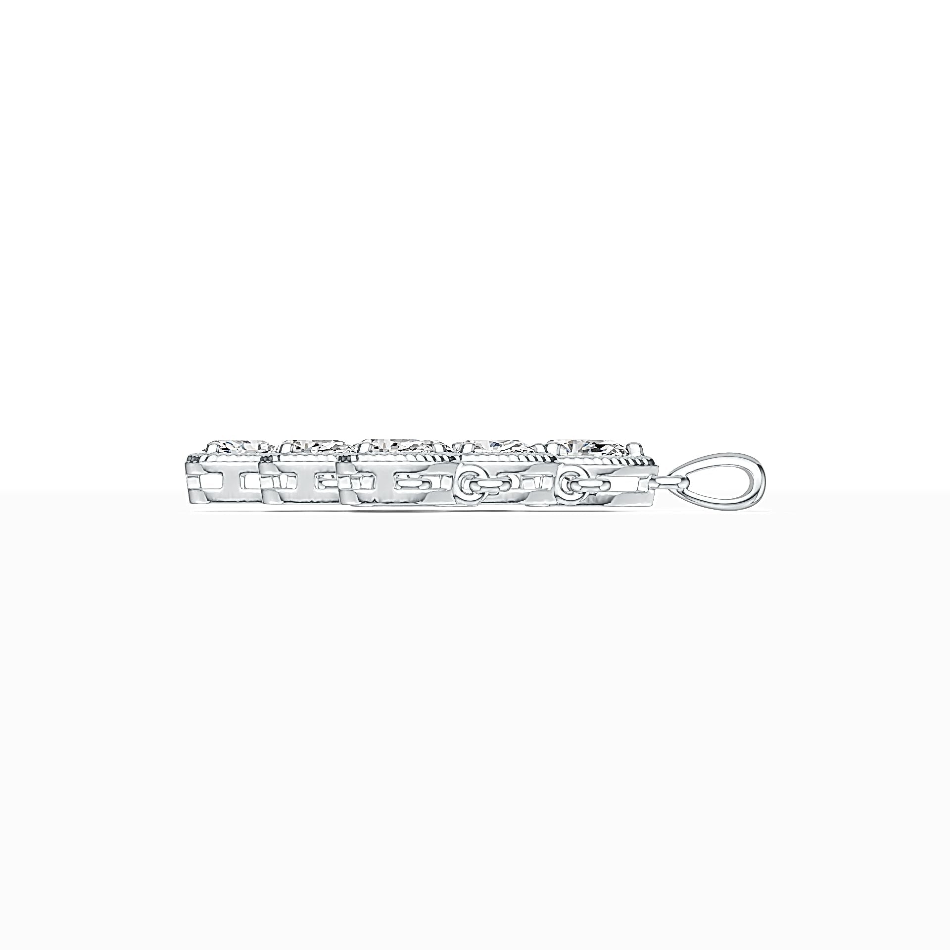 Sterling Silver Semi Mount Pendant Setting Pear PE 6X4mm PE 5X3mm DHJ