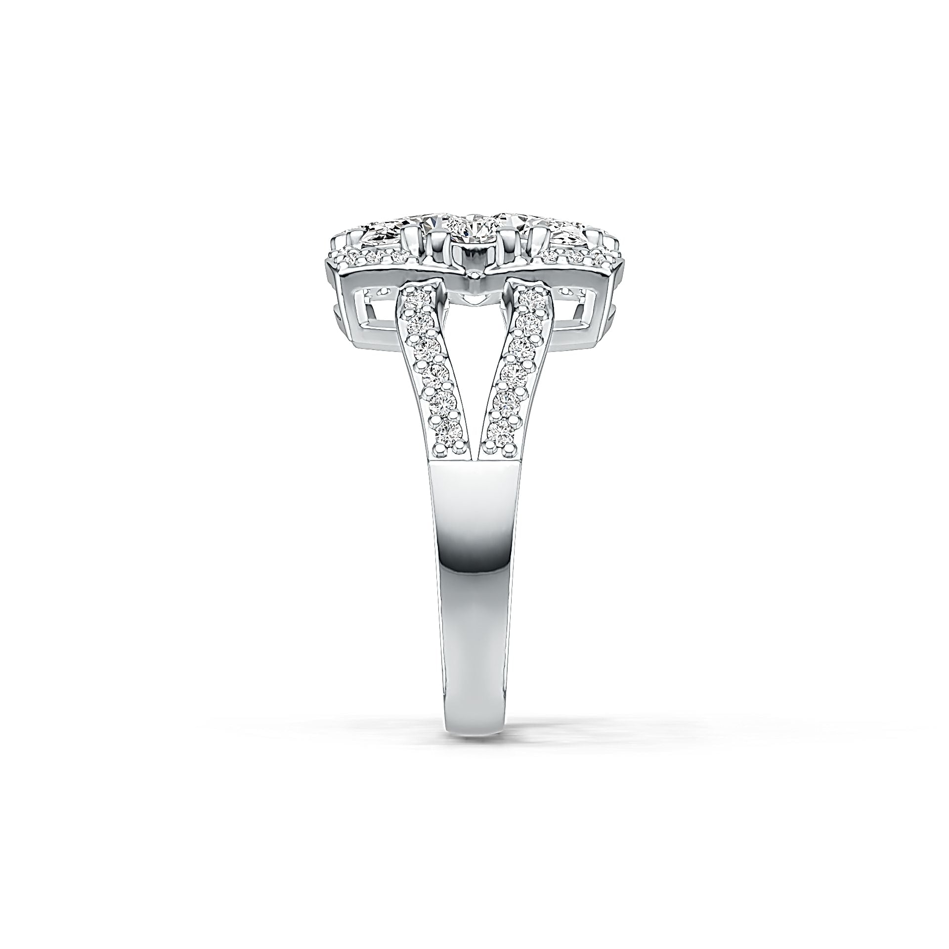 Sterling Silver Semi Mount Ring Setting Oval OV 6X4mm with White Topaz - Syzjewelry