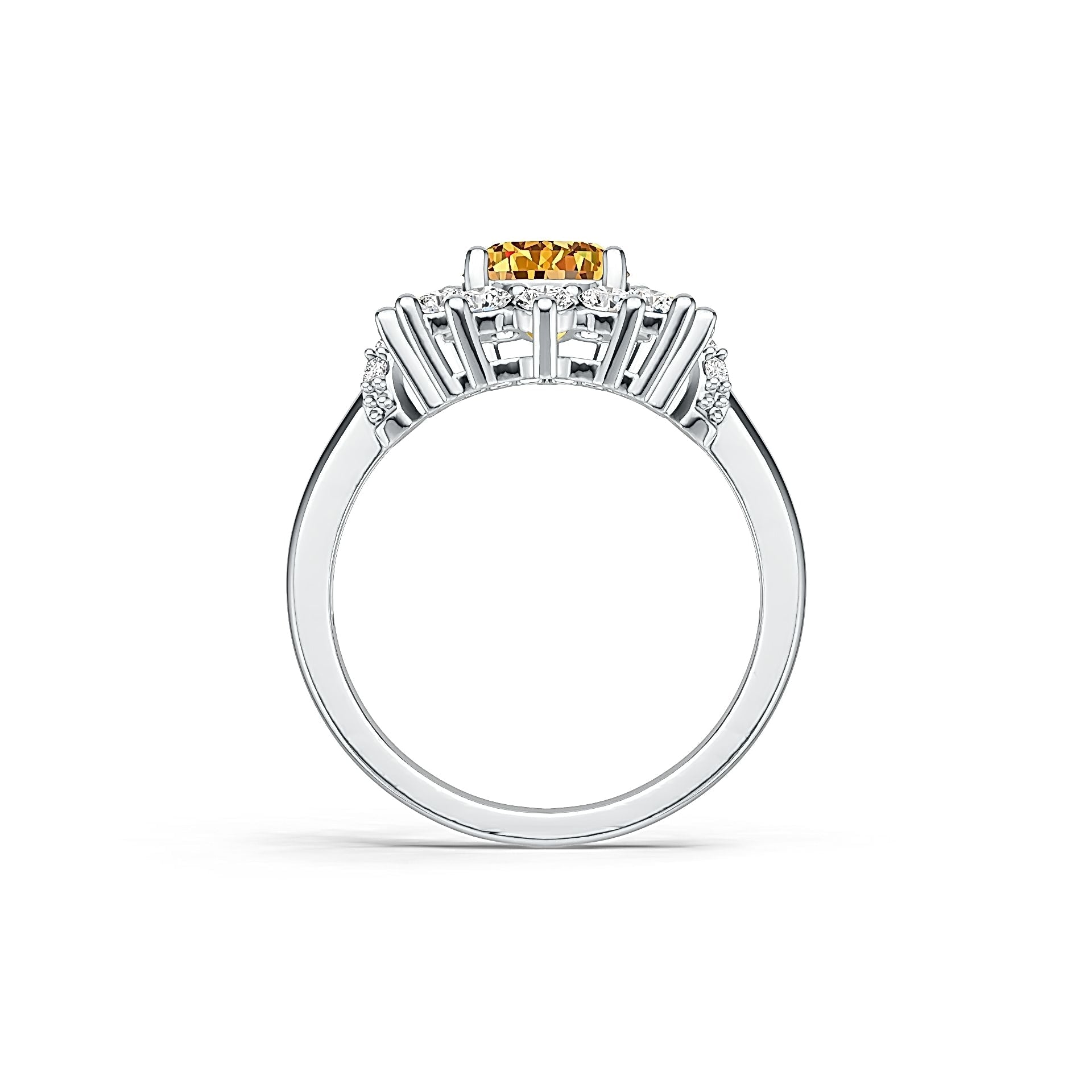 Sterling Silver Semi Mount Ring Setting Round RD Center主石mm DHJ