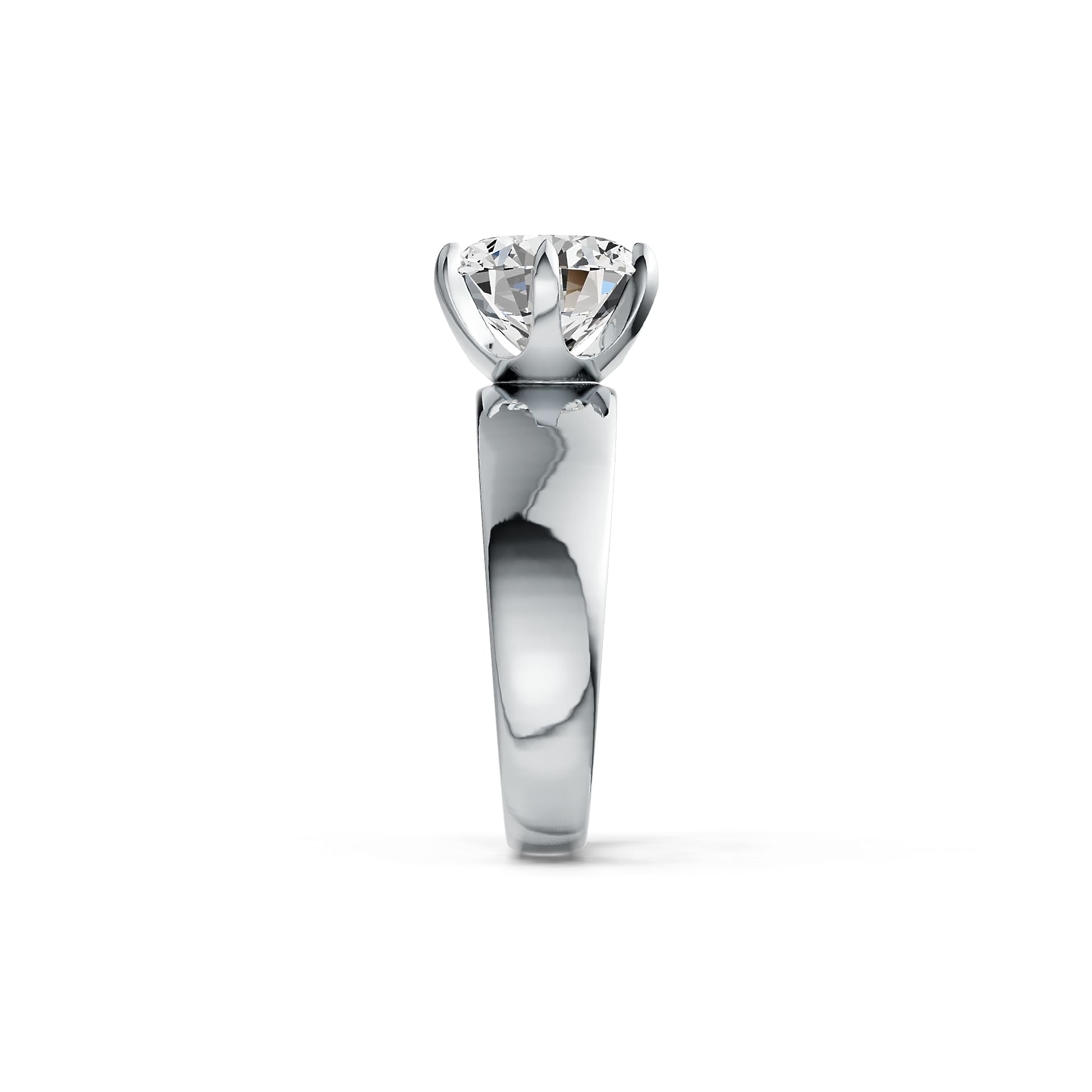Sterling Silver Semi Mount Ring Setting Round RD 10x10mm DHJ