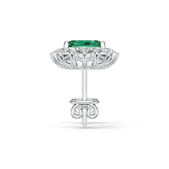 Sterling Silver Semi Mount Earrings Setting Emerald OCT 7X5mm Syzjewelry