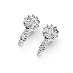 Sterling Silver Semi Mount Earrings Setting Round RD 8x8mm DHJ