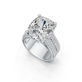 Sterling Silver Semi Mount Ring Setting Cushion CU 14X12mm DHJ