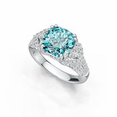 Sterling Silver Semi Mount Ring Setting Cushion CU 9X9mm DHJ