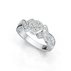 Sterling Silver Semi Mount Ring Setting Round RD 3x3mm DHJ