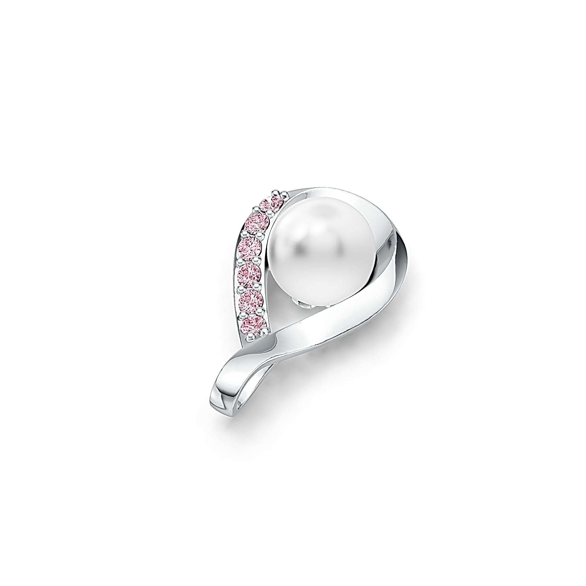 Sterling Silver Semi Mount Pendant Setting Round RD 8x8mm DHJ