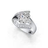 Sterling Silver Semi Mount Ring Setting Oval OV 10x8mm Topaz Bypass Syzjewelry