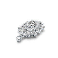 Sterling Silver Semi Mount Pendant Setting Oval OV 10X8mm DHJ