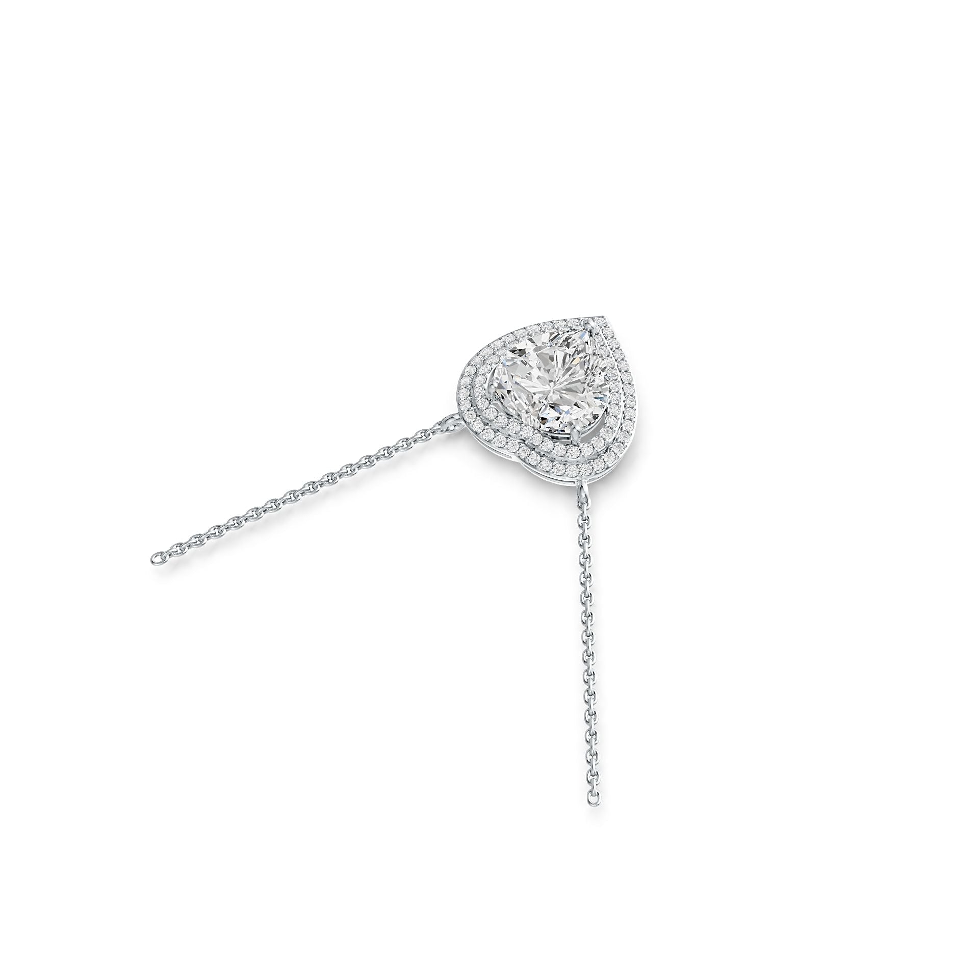 Sterling Silver Semi Mount Pendant Setting Heart HT 12X12mm DHJ