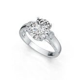 Sterling Silver Semi Mount Ring Setting Oval OV 10X8mm DHJ