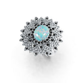 Sterling Silver Semi Mount Ring Setting Oval OV 10X8mm Cabochon DHJ