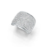Sterling Silver Semi Mount Ring Setting Round RD 2.5mm White Topaz DHJ