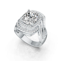 Sterling Silver Semi Mount Ring Setting Cushion CU 11X9mm DHJ