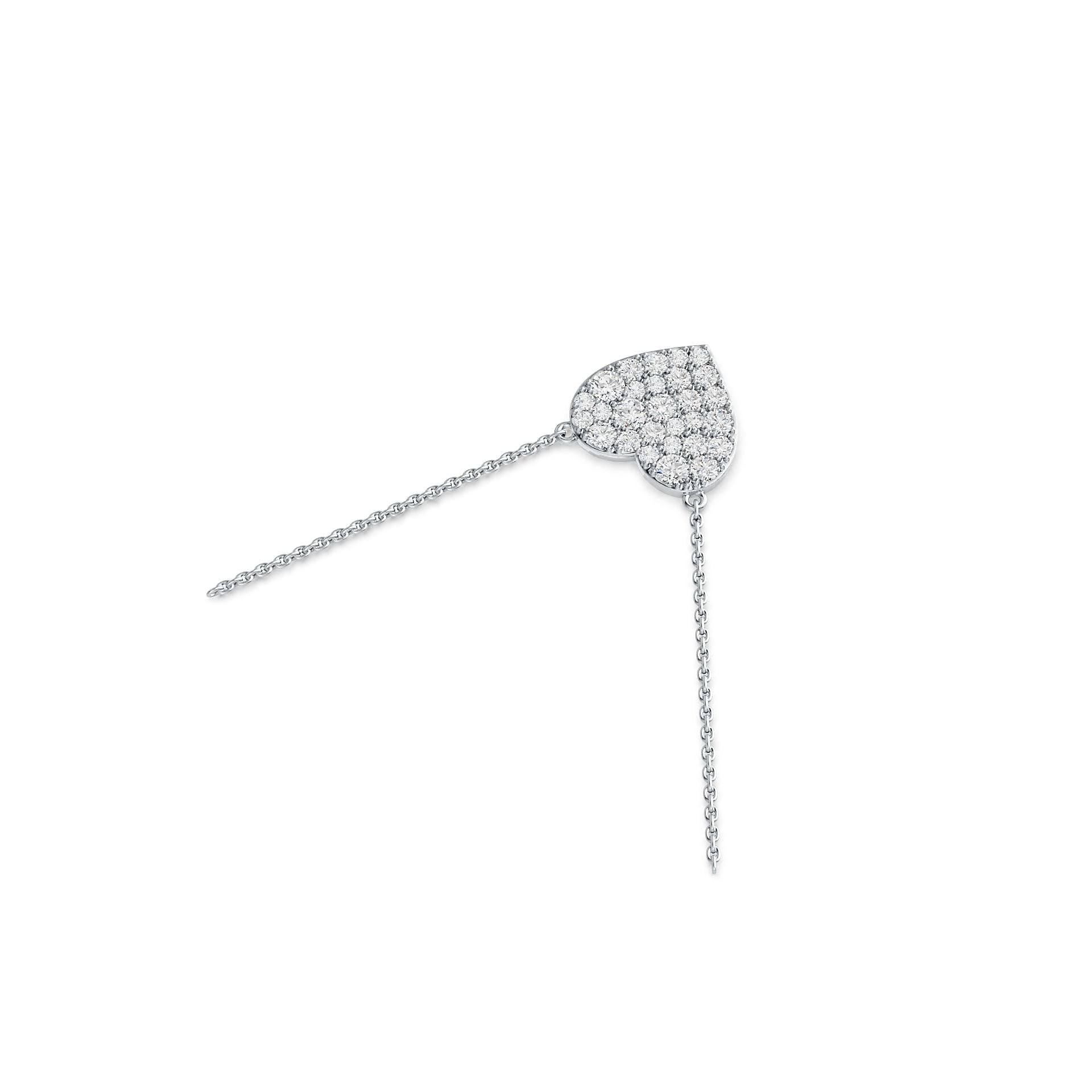 Sterling Silver Pendant Heart-Shaped with White Topaz or Moissanite - Syzjewelry