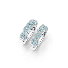Sterling Silver Semi Mount Earrings Setting Round RD 1.2mm DHJ