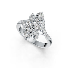 Sterling Silver Semi Mount Ring Setting Pear PE 5X3mm DHJ
