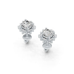 Sterling Silver Semi Mount Earrings Setting Round RD 5X5mm DHJ