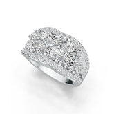 Sterling Silver Semi Mount Ring Setting Oval OV 5X4mm with White Topaz DHJ