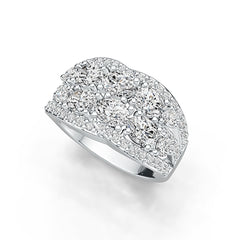 Sterling Silver Semi Mount Ring Setting Oval OV 5X4mm with White Topaz DHJ