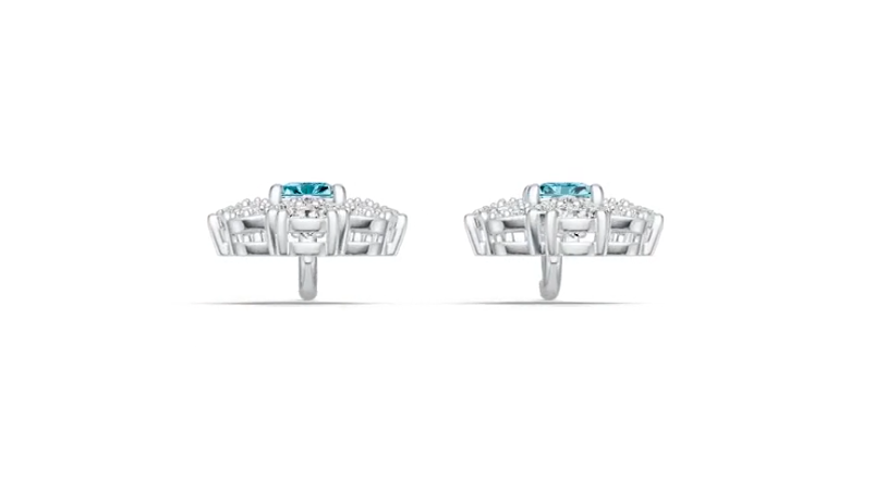 Sterling Silver Semi Mount Earrings Setting Emerald OCT 7X5mm PE 6X4mm DHJ
