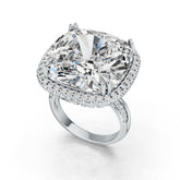 Sterling Silver Semi Mount Ring Setting Cushion CU 18X18mm DHJ