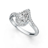 Sterling Silver Semi Mount Ring Setting Pear PE 9.5X6mm Syzjewelry