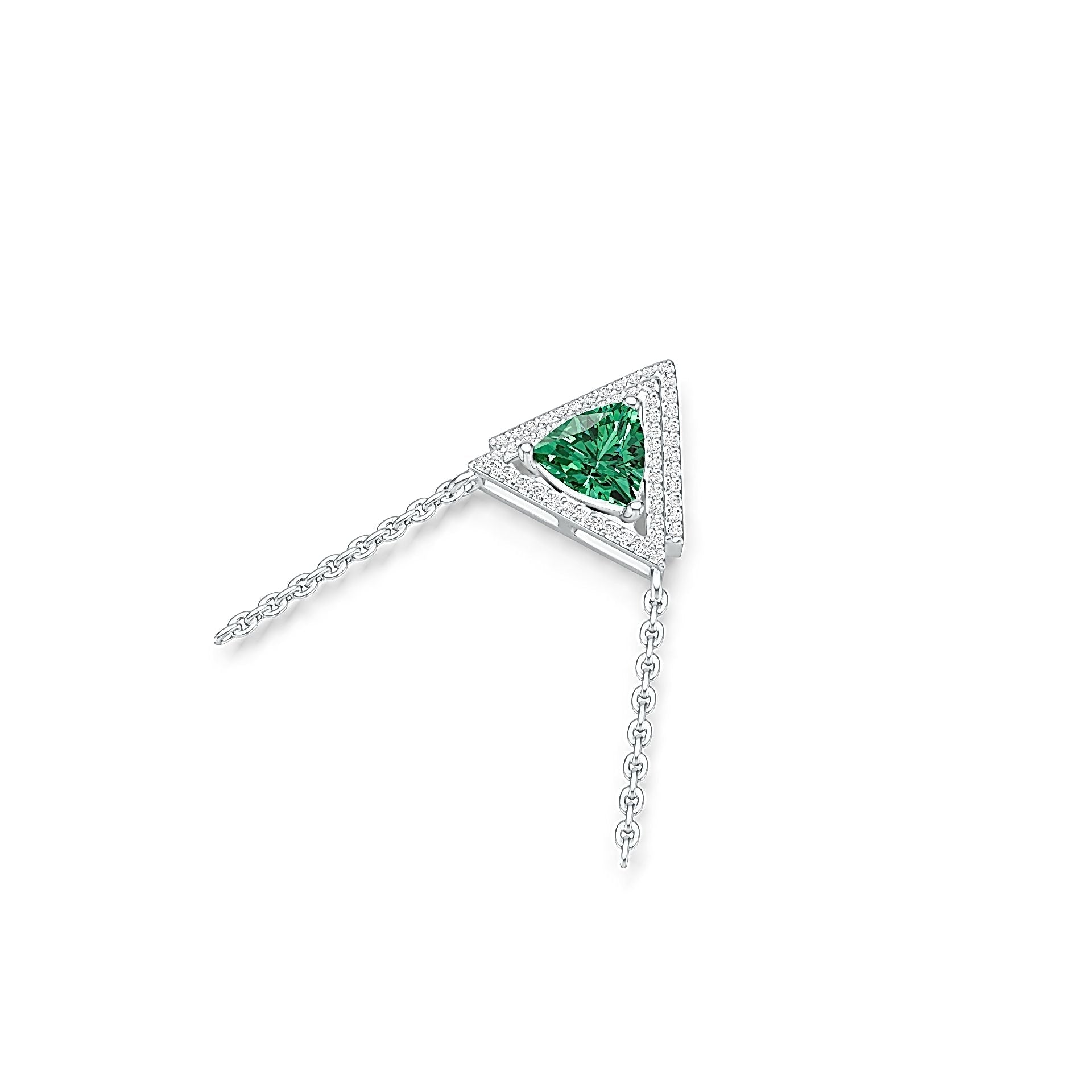 Sterling Silver Semi Mount Pendant Setting Trillion TRI 7x7mm Syzjewelry