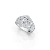 Sterling Silver Semi Mount Ring Setting Oval OV 8X6mm with White Topaz or Moissanite DHJ