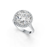 Sterling Silver Semi Mount Ring Setting Round RD 12.5mm Halo DHJ