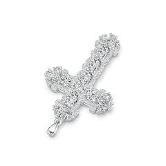 Sterling Silver Semi Mount Pendant Setting Oval OV 7X5mm Cross Pendant DHJ