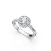 Sterling Silver Semi Mount Ring Setting Round RD 7X7mm Halo - Syzjewelry