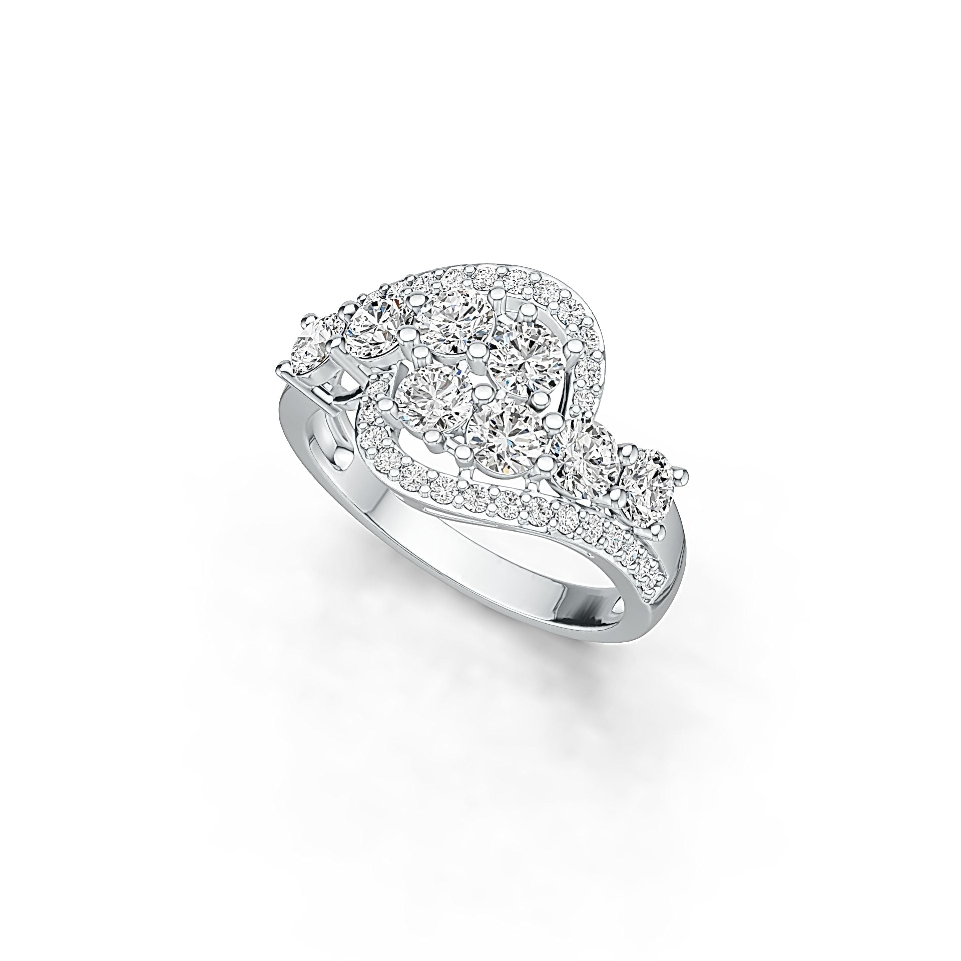 Sterling Silver Semi Mount Ring Setting Round RD 4x4mm DHJ