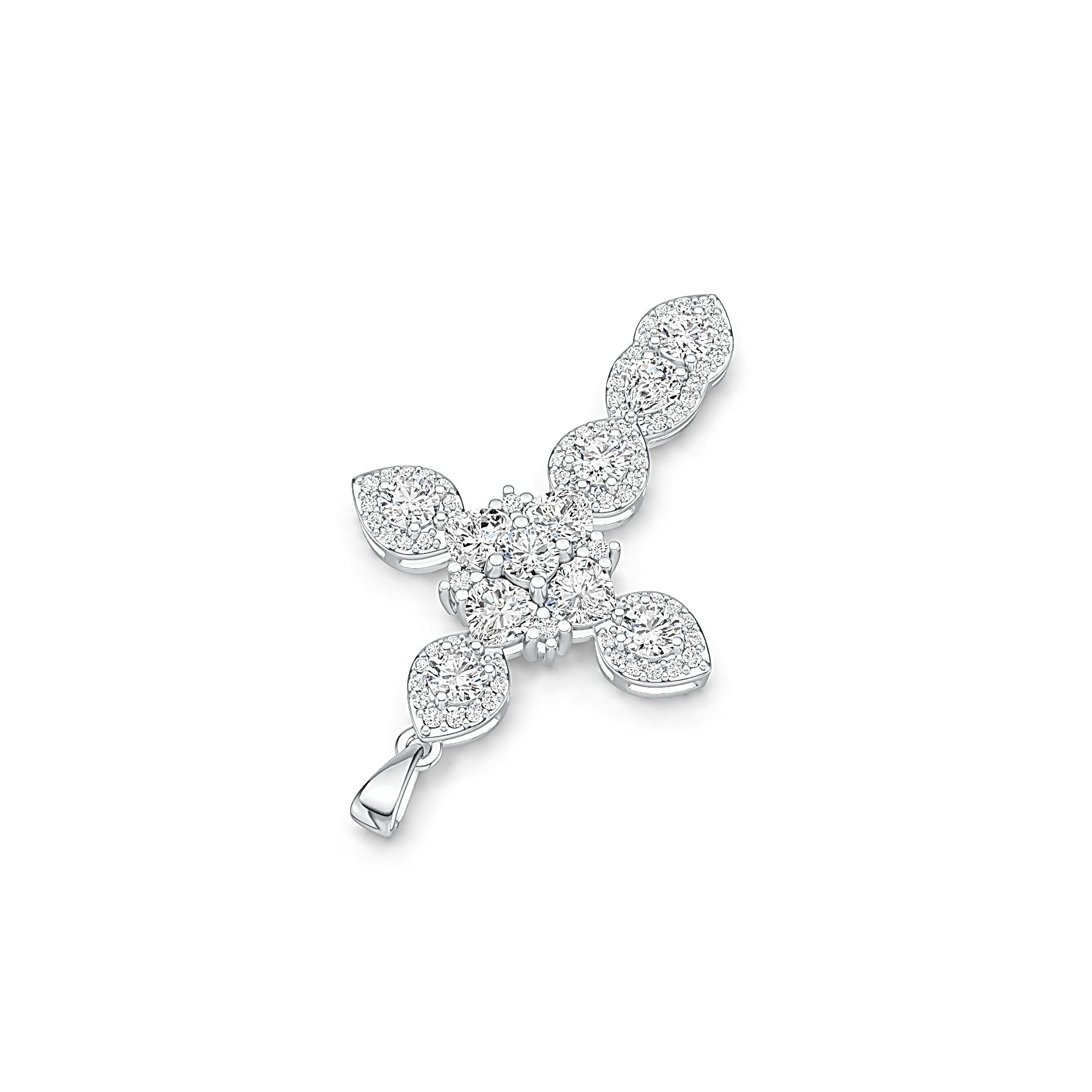Sterling Silver Semi Mount Pendant Setting Heart HT 5X5mm PE 5X4mm RD 4X4mm DHJ