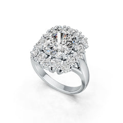 Sterling Silver Semi Mount Ring Setting Cushion CU 11X9mm DHJ