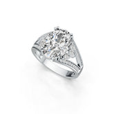 Sterling Silver Semi Mount Ring Setting Oval OV 14X10mm Split Shank DHJ