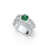 Sterling Silver Semi Mount Ring Setting Round RD 7x7mm DHJ